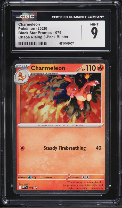 2026 Pokemon Mega Evolution Promo Chaos Rising Charmeleon #79 CGC 9 MINT