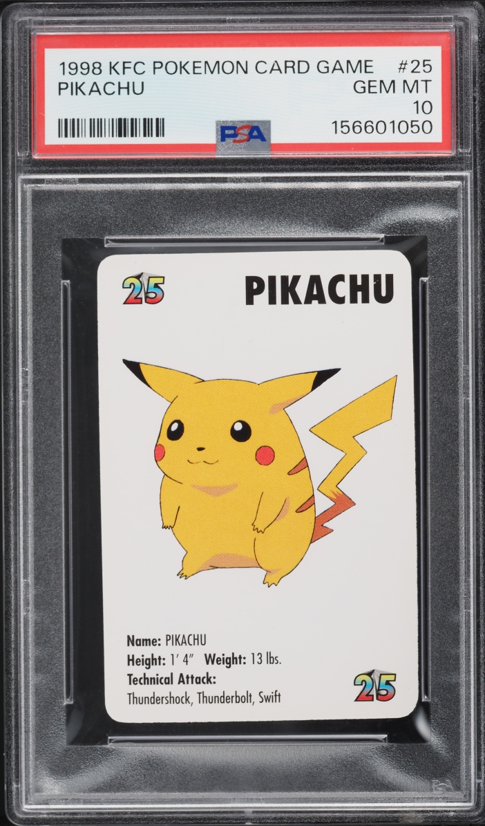 1998 Pokemon KFC Card Game Pikachu #25 PSA 10 GEM MINT