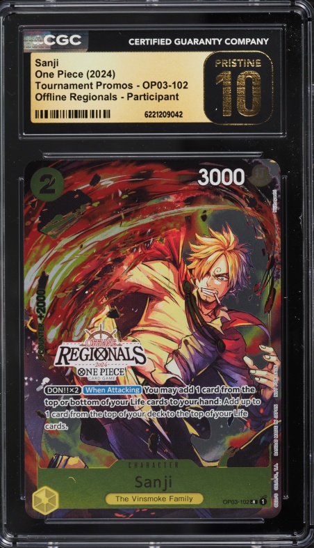 2024 One Piece Offline Regionals Vol.1 Winner Sanji #OP03-102 PSA