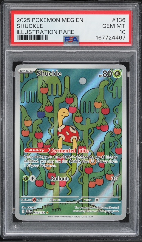 2025 Pokemon Mega Evolution IR Shuckle #136 PSA 10 GEM MINT