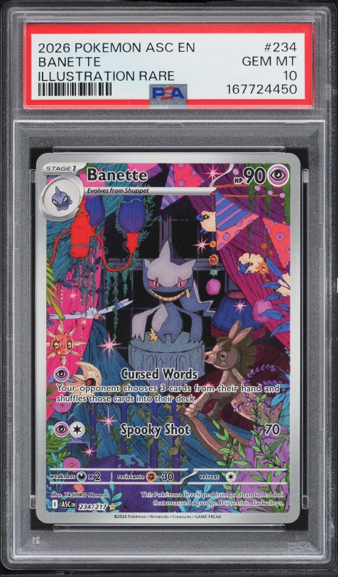 2026 Pokemon Mega Evolution Ascended Heroes IR Banette #234 PSA 10 GEM MINT