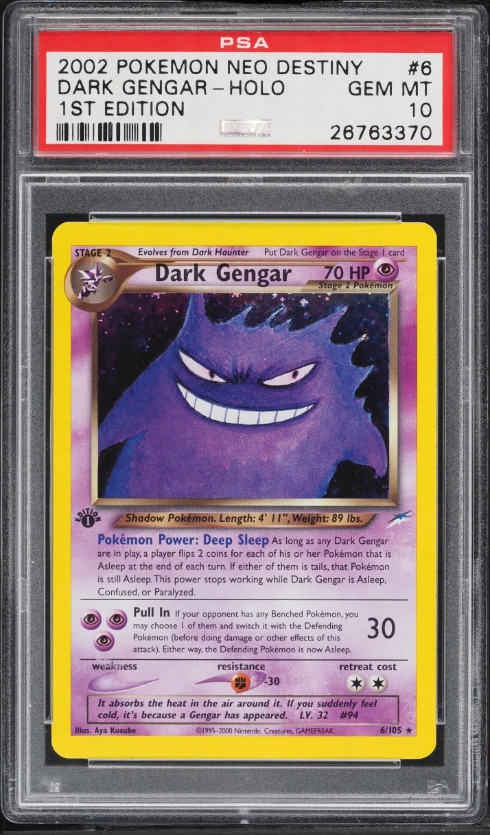 2002 Pokemon Neo Destiny 1st Edition Holo Dark Gengar #6 PSA 10 GEM MINT