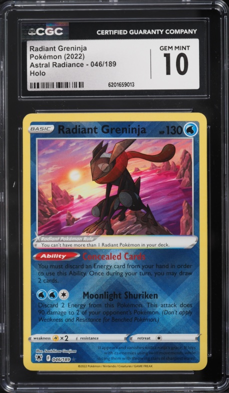 2022 Pokemon Sword & Shield Astral Radiance Holo Radiant Greninja #46 CGC 10 GEM MINT