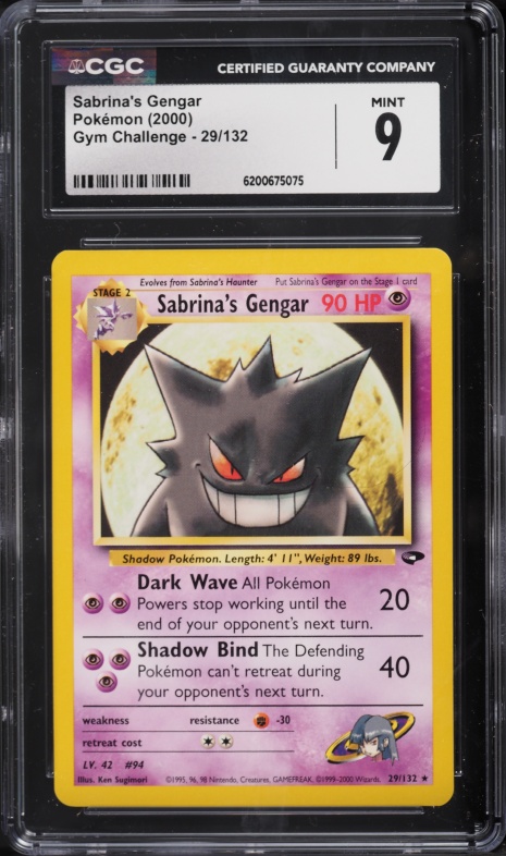 2000 Pokemon Gym Challenge Sabrina's Gengar #29 CGC 9 MINT
