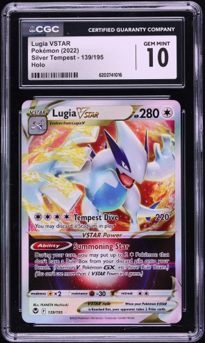 2022 Pokemon Sword & Shield Silver Tempest Holo Lugia VSTAR #139 CGC 10 GEM MINT