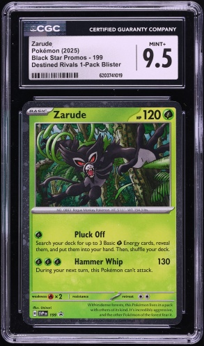 2025 Pokemon Scarlet & Violet Black Star Promo Destined Rivals Zarude #199 CGC 9.5 MINT+