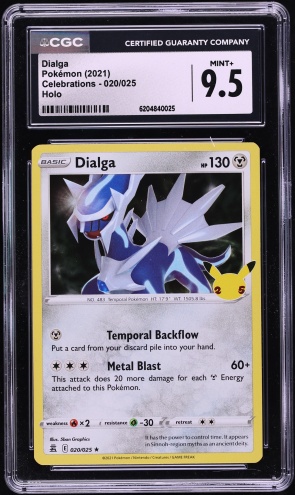 2021 Pokemon Sword & Shield Celebrations Holo Dialga #20 CGC 9.5 MINT+