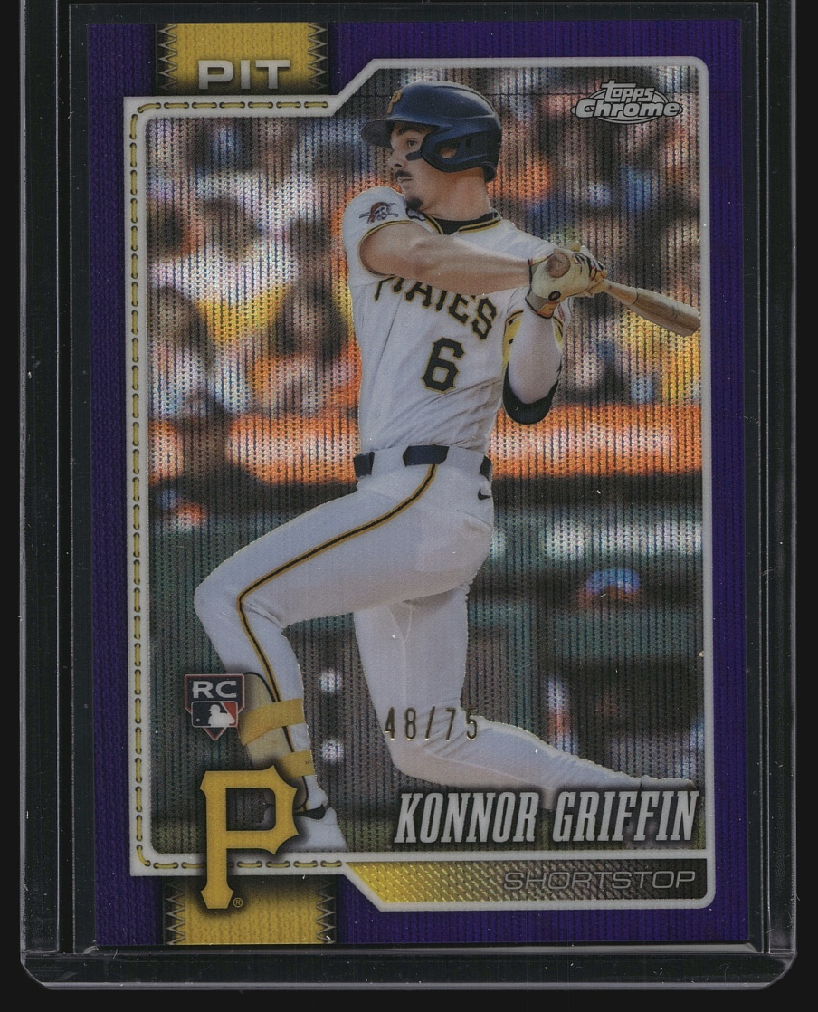 2026 Topps Chrome Purple Wave Refractor Konnor Griffin ROOKIE /75 #74