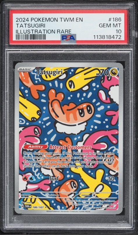 2024 Pokemon Scarlet & Violet Twilight Masquerade IR Tatsugiri #186 PSA 10 GEM MINT
