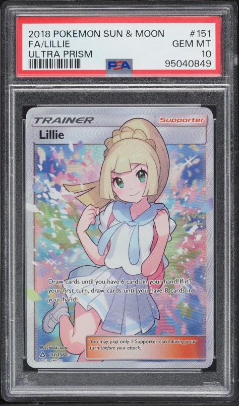 2018 Pokemon Sun & Moon Ultra Prism Full Art Lillie #151 PSA 10 GEM MINT