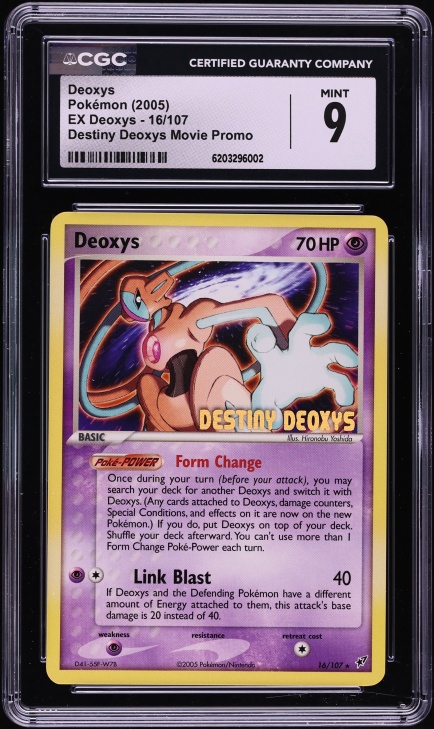 2005 Pokemon EX Reverse Holo Deoxys #17 CGC 9 MINT on Fanatics Collect