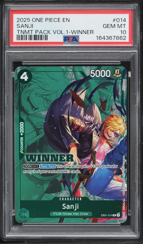 2024 One Piece Japanese 2nd Anniversary Set SR Sanji #OP07-064 PSA