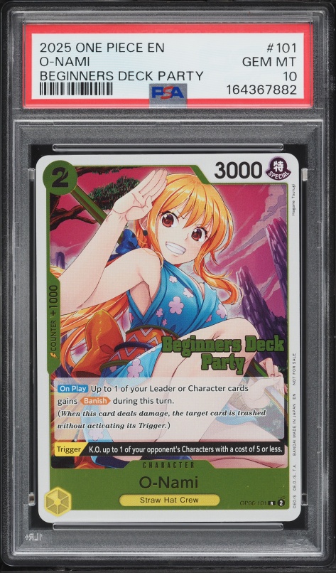 2025 One Piece Japanese Promo Nami #P-102 CGC 10 GEM MINT on