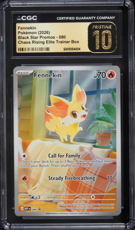 2026 Pokemon Mega Evolution Promo Chaos Rising ETB Full Art Fennekin #80 CGC 10 PRISTINE