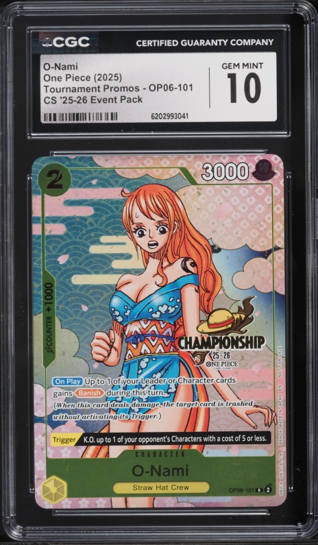 2025 One Piece X Baskin Robbins Campaign Collection Card Nami PSA