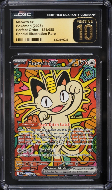 2026 Pokemon Japanese Mega Nihil Zero SAR Meowth ex #114 CGC 10
