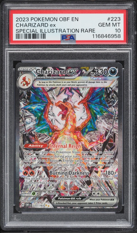 2023 Pokemon Scarlet & Violet Obsidian Flames SIR Charizard EX #223 PSA 10 GEM MINT