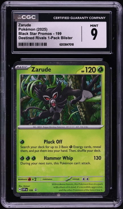 2025 Pokemon Scarlet & Violet Black Star Promo Destined Rivals Zarude #199 CGC 9 MINT