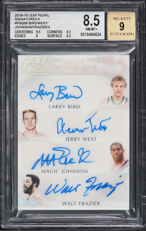 1996 Finest Reprint w/ Coating Larry Bird Julius Erving Magic