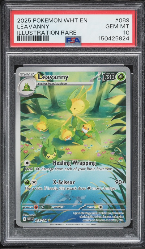 2025 Pokemon Scarlet & Violet White Flare IR Leavanny #89 PSA 10 GEM MINT