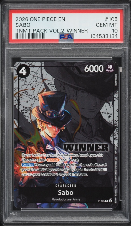 2026 One Piece Promo Illustration Box Vol. 5 SR Alt Art Sabo #OP05
