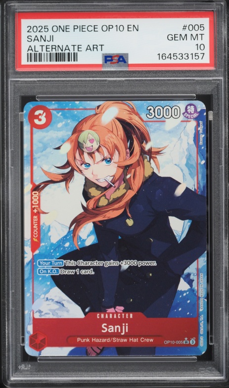 2024 One Piece Japanese 2nd Anniversary Set SR Sanji #OP07-064 PSA