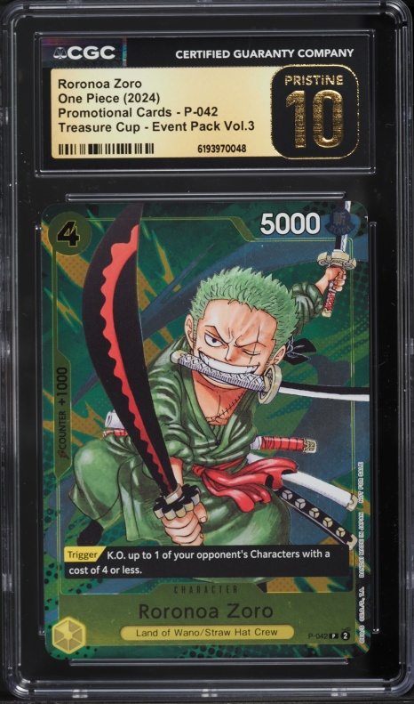 2026 One Piece The Azure Sea's Seven Roronoa Zoro #OP14-015 CGC 10