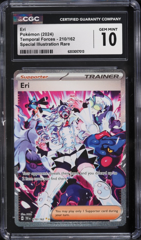 2024 Pokemon Scarlet & Violet Temporal Forces SIR Eri #210 CGC 10 GEM MINT