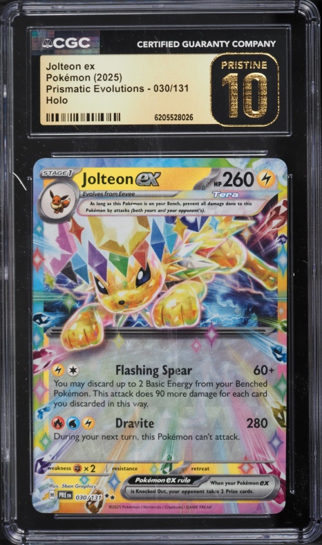 2025 Pokemon Scarlet & Violet Prismatic Evolutions Holo Jolteon Ex #30 CGC 10 PRISTINE