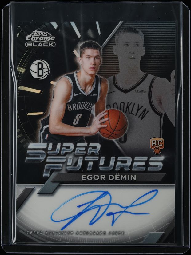 2025 Topps Chrome Black Super Futures Refractor Egor Demin ROOKIE AUTO #SF-ED