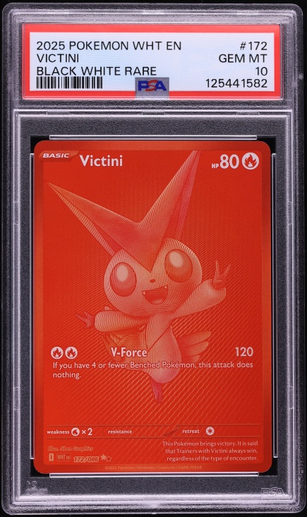 2025 Pokemon Scarlet & Violet White Flare BWR Victini #172 PSA 10 GEM MINT
