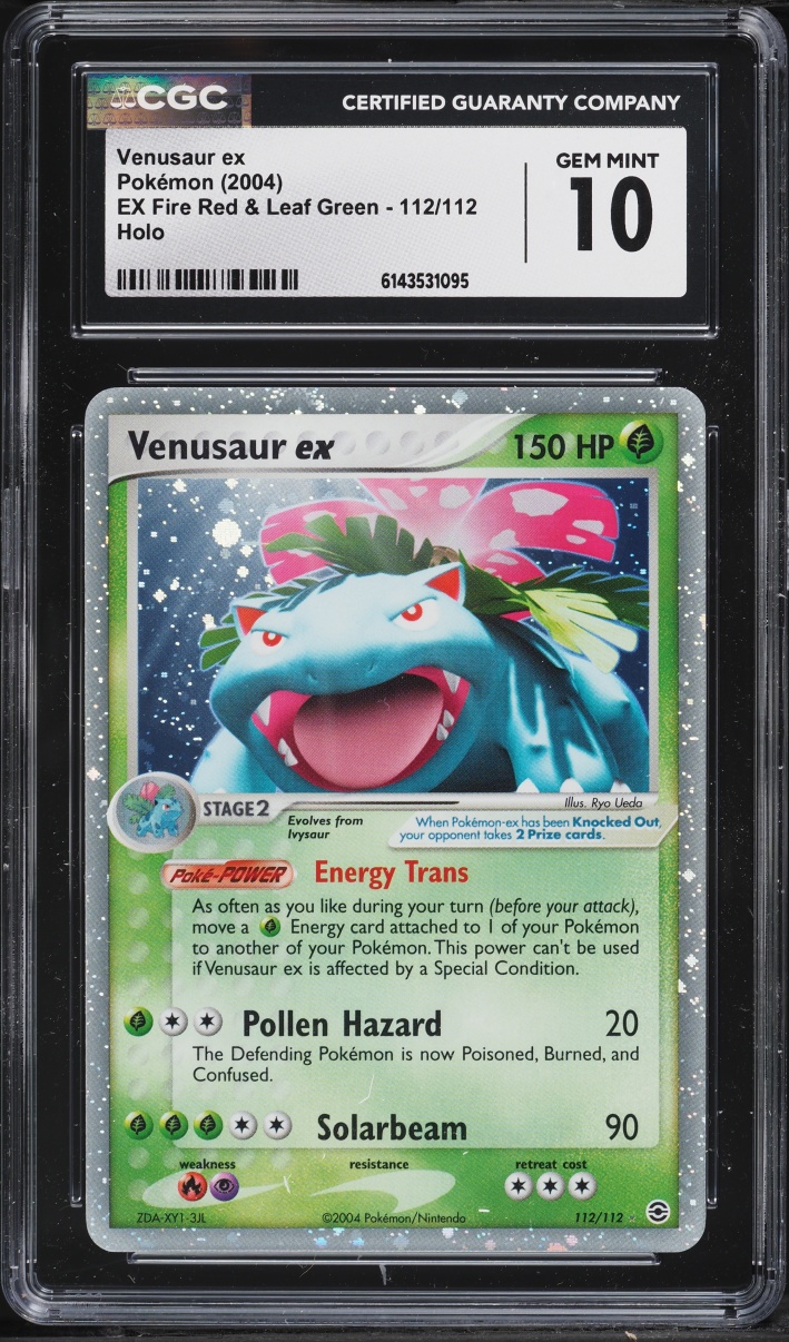 2004 Pokemon EX Fire Red & Leaf Green Holo Venusaur Ex #112 CGC 10 GEM MINT