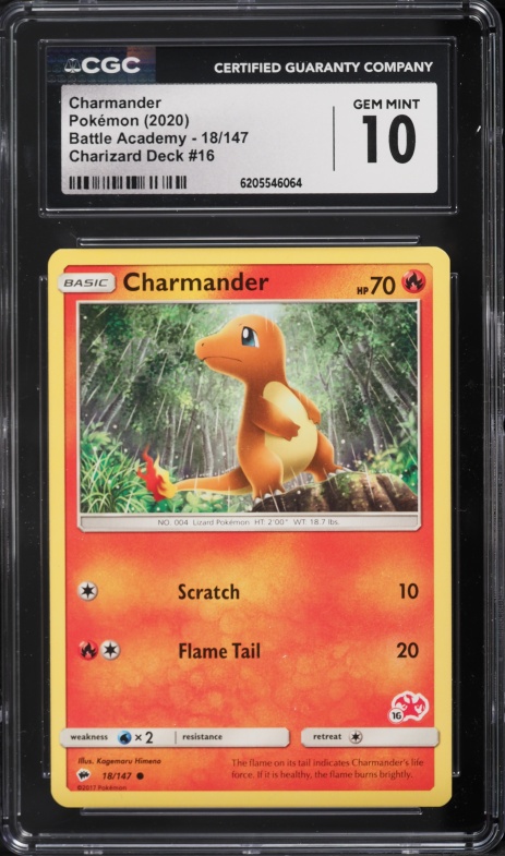 2020 Pokemon Sword & Shield Battle Academy Charizard Deck 16 Charmander #18 CGC 10 GEM MINT