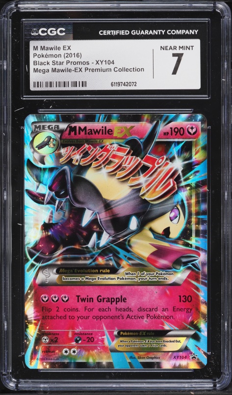 2016 Pokemon Promo Mega Mawile EX Premium Collection M Mawile EX #XY104 CGC 7 NRMT