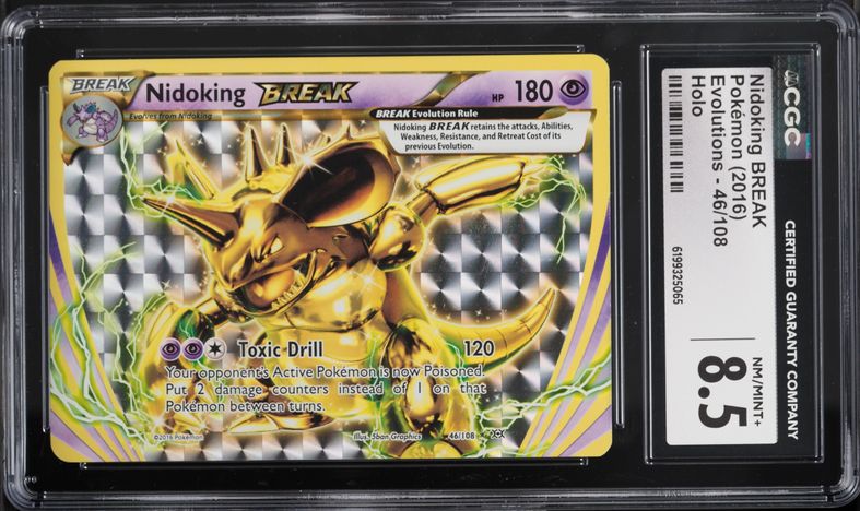 2016 Pokemon XY Evolutions Nidoking BREAK #46 CGC 8.5 NM-MT+