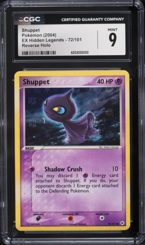 2004 Pokemon EX Hidden Legends Reverse Holo Shuppet #72 CGC 9 MINT