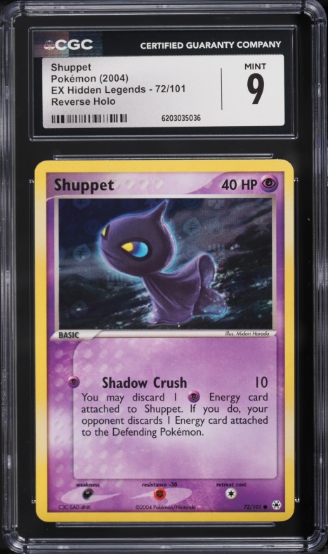 2004 Pokemon EX Hidden Legends Reverse Holo Shuppet #72 CGC 9 MINT