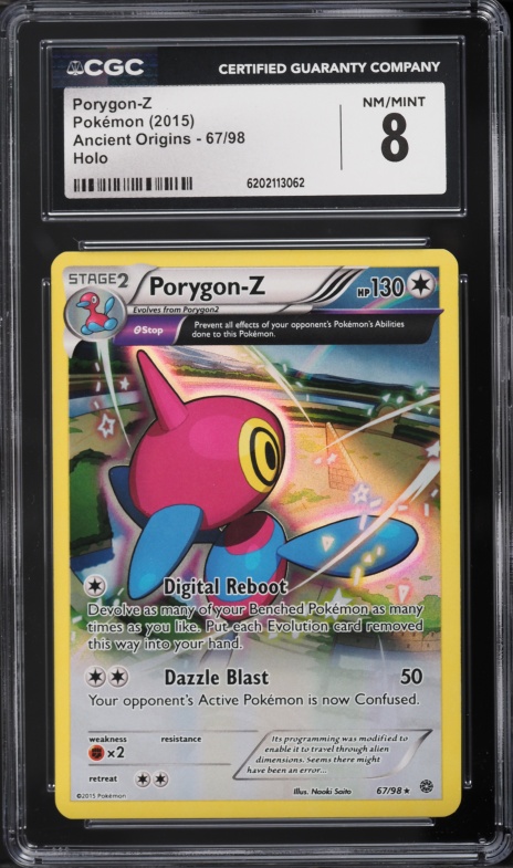 2015 Pokemon XY Ancient Origins Holo Porygon-Z #67 CGC 8 NM-MT