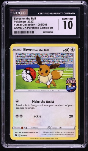 2020 Pokemon Sword & Shield Futsal Collection Game UK Purchase Eevee On The Ball #2 CGC 10 GEM
