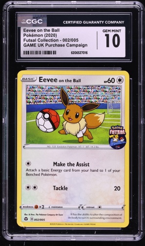 2020 Pokemon Sword & Shield Futsal Collection Eevee On The Ball #2 CGC 10 GEM MINT
