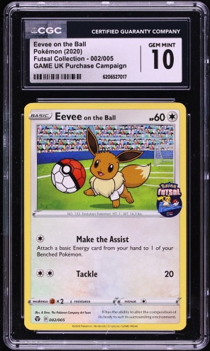 2020 Pokemon Sword & Shield Futsal Collection Game UK Purchase Eevee On The Ball #2 CGC 10 GEM