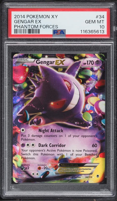 2014 Pokemon Japanese XY Phantom Gate 1st Edition Gengar EX #33