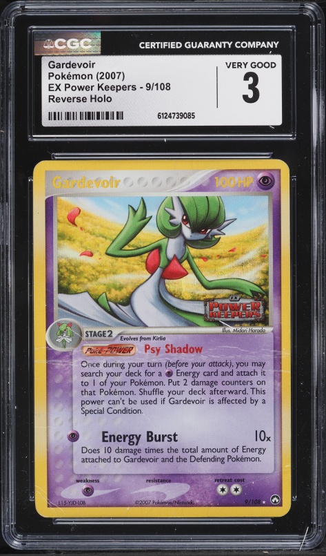 2007 Pokemon EX Power Keepers Reverse Holo Gardevoir #9 CGC 3 VG