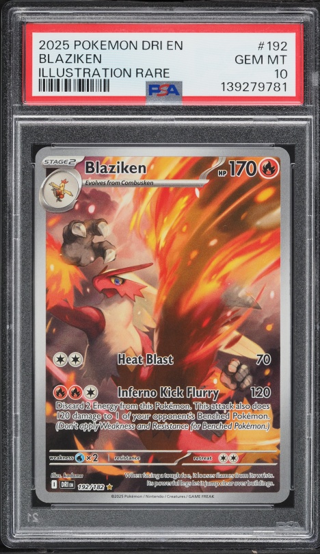 2025 Pokemon Scarlet & Violet Destined Rivals IR Blaziken #192 PSA 10 GEM MINT