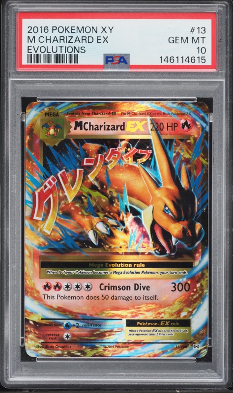2016 Pokemon XY Evolutions Holo M Charizard Ex #13 PSA 10 GEM MINT