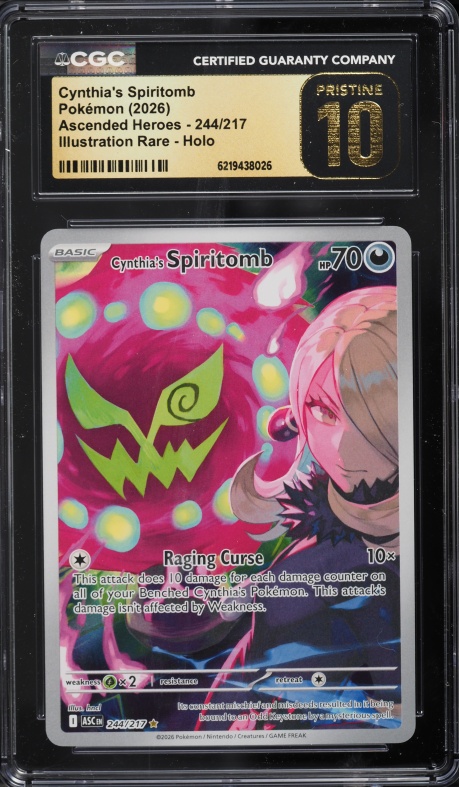 2026 Pokemon Mega Evolution Ascended Heroes IR Cynthia's Spiritomb #244 CGC 10 PRISTINE