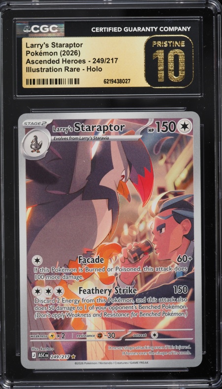 2026 Pokemon Mega Evolution Ascended Heroes IR Larry's Staraptor #249 CGC 10 PRISTINE