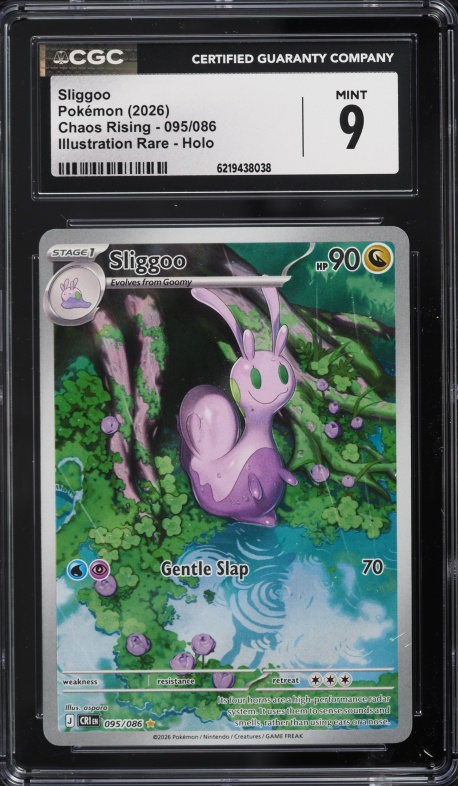 2026 Pokemon Mega Evolution Chaos Rising IR Sliggoo #95 CGC 9 MINT