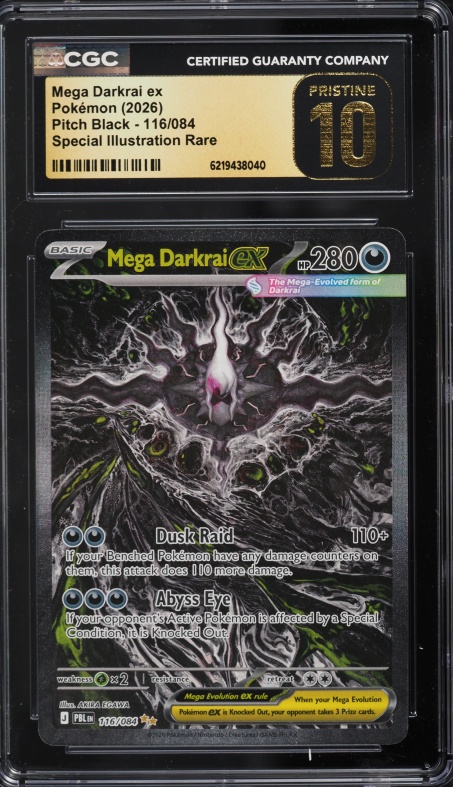 2026 Pokemon Mega Evolution Pitch Black SIR Mega Darkrai Ex #116 CGC 10 PRISTINE