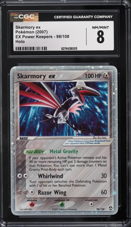 2007 Pokemon EX Power Keepers Holo Skarmory Ex #98 CGC 8 NM-MT